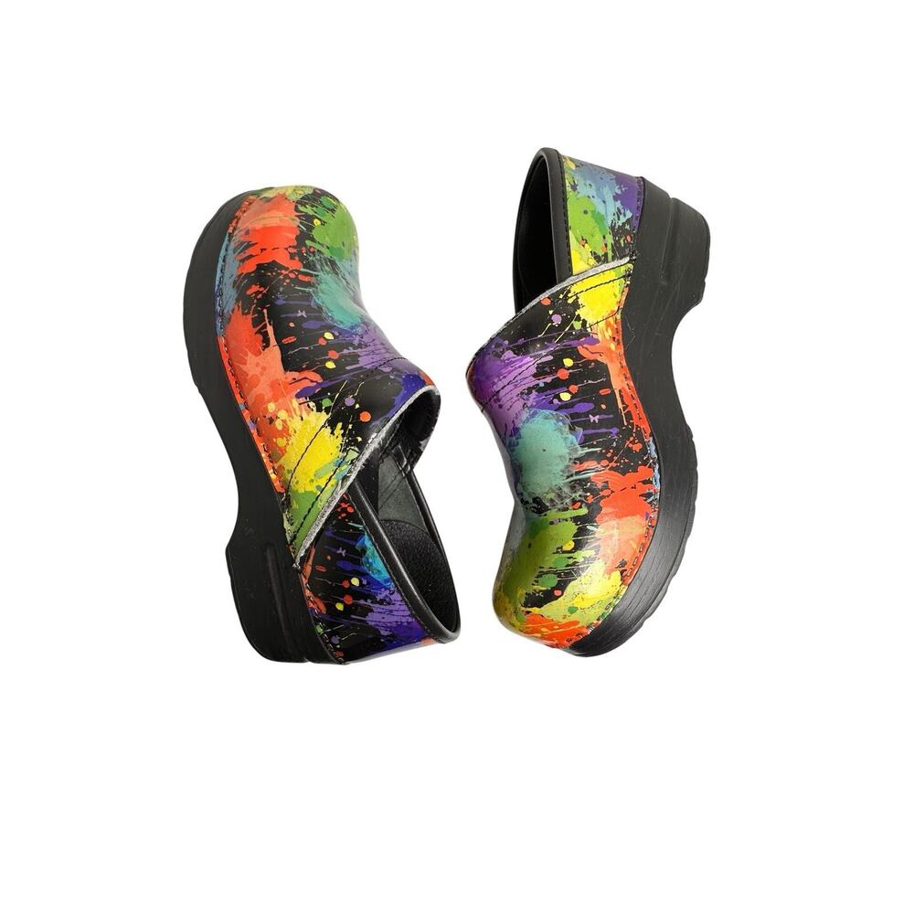 Dansko Multicolor Paint-Splash Clogs - Picture 15 of 16